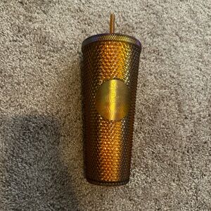 Starbucks 50th Anniversary Tumbler Gold Studded Copper Bronze Venti